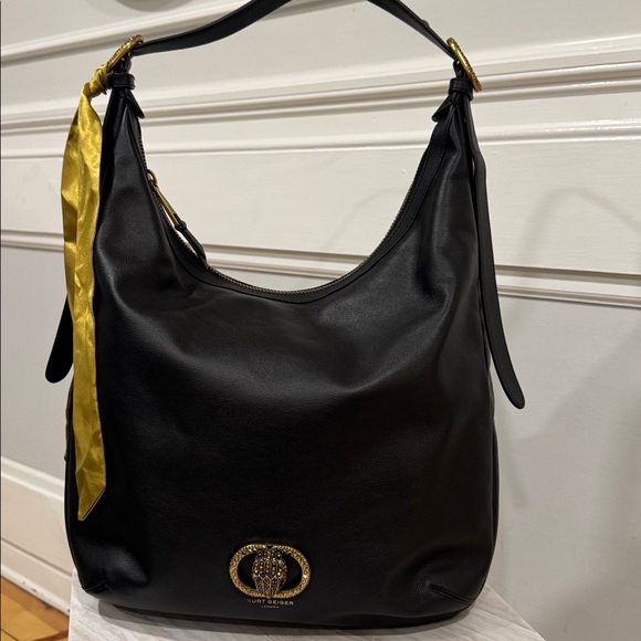 Kurt Geiger Bag Extra Large Chelsea Black Leather Hobo - Picture 5 of 17